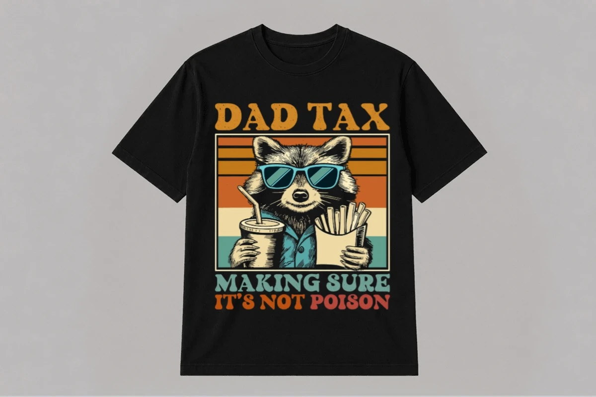 Dad Tax Funny Raccoon Vintage T-Shirt