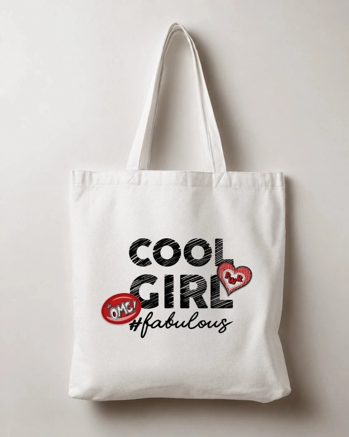 "Cool Girl #Fabulous  Canvas Tote Bag